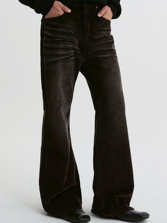 【DNSR】Embo Washed Corduroy Flare Pants