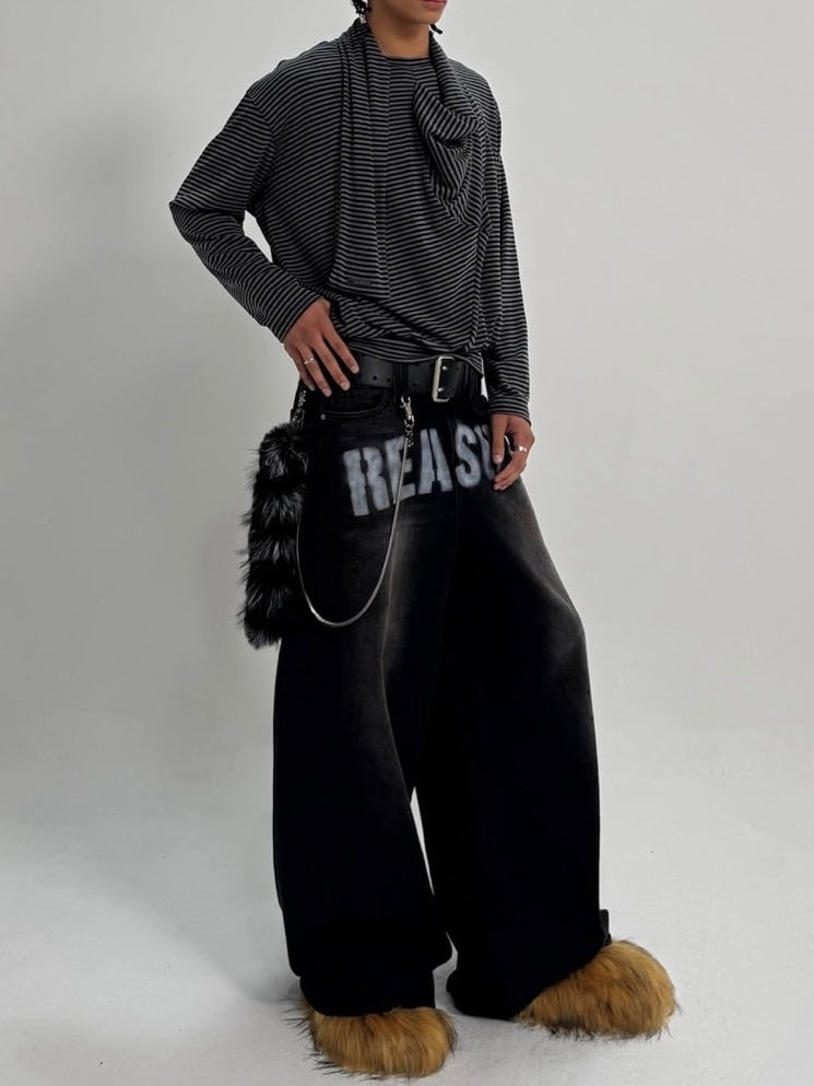 【ESC STUDIO】Drape Scarf T-shirt