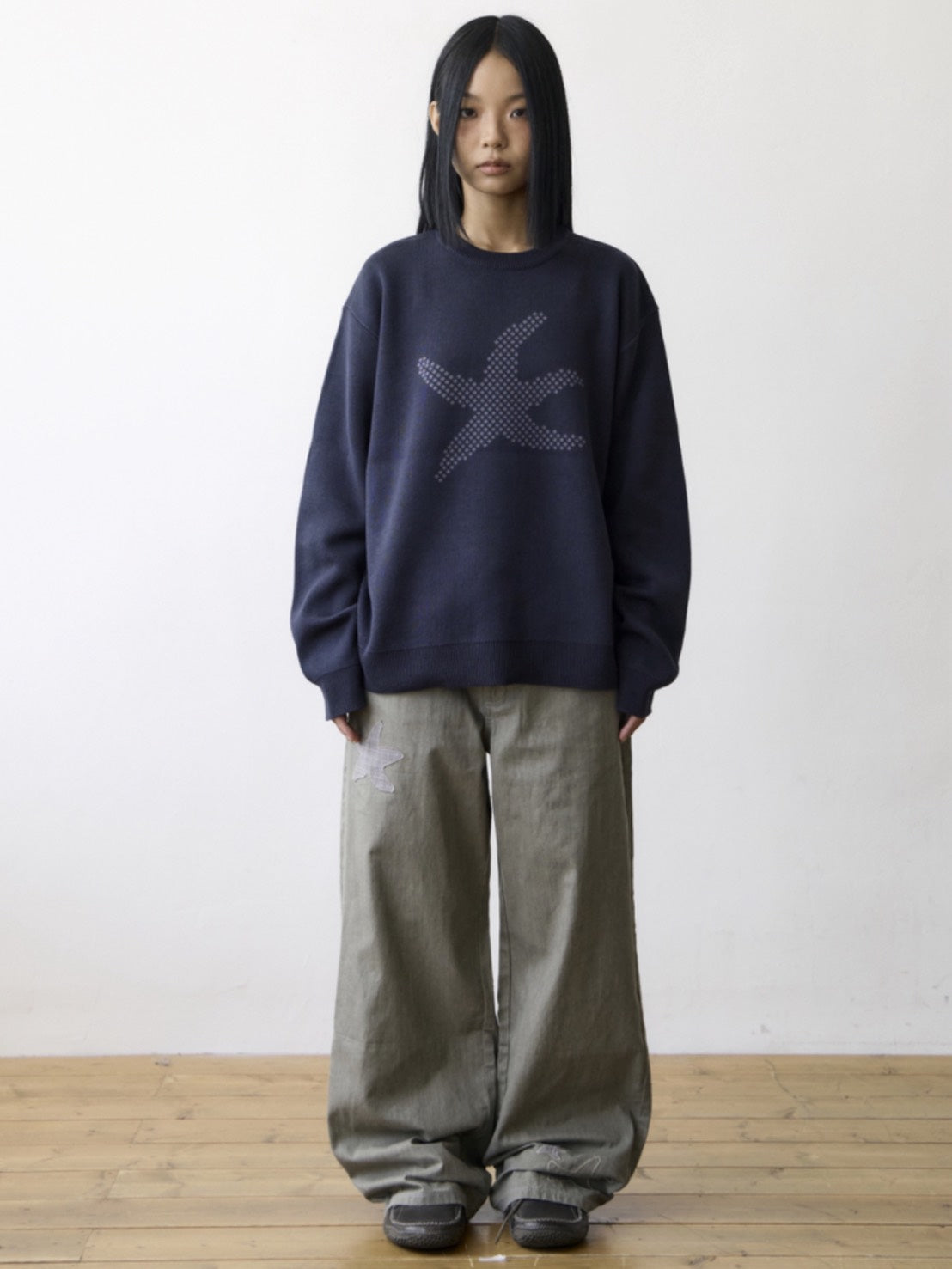 【THECOLDESTMOMENT】TCM starfish logo knit