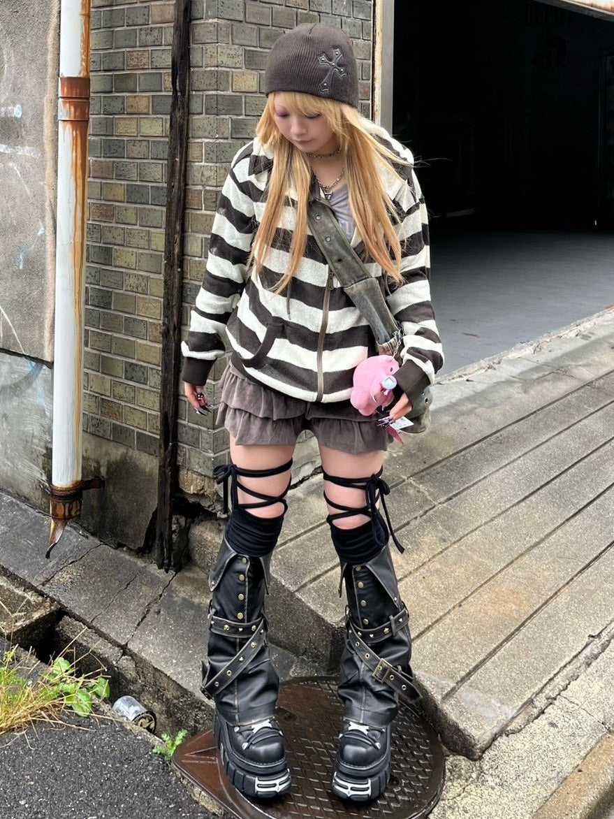 受注制【Never mind the XU】cross beanie / 【ネバーマインドザエックスユー】クロスビーニー (6color)