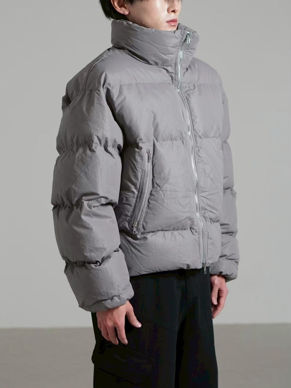 受注制【Chikashitsu +】cropped puffer jacket / 【チカシツプラス】クロップドパファージャケット (3color)