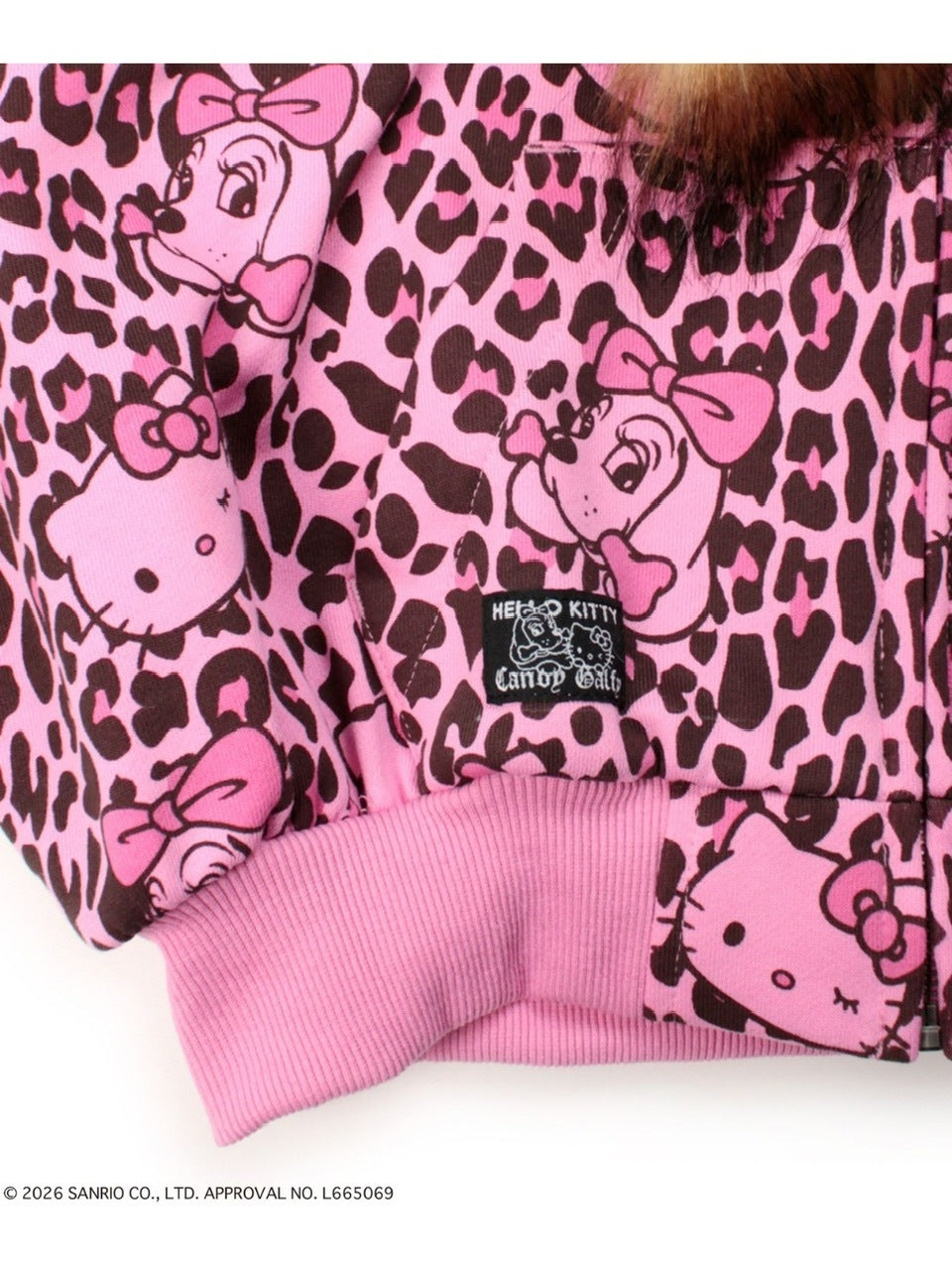 【GALFY×KITTY】鬼ギャルパーカー / 【ガルフィー×キティー】総柄猫耳ファー付きジップアップパーカー