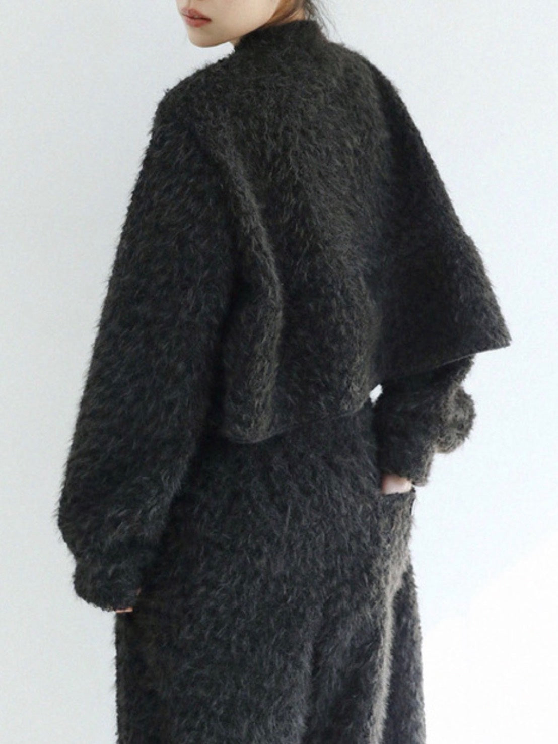 12/21 20:00 発売【Uglyshadow】BOUCLE KNIT WIDEPANTS