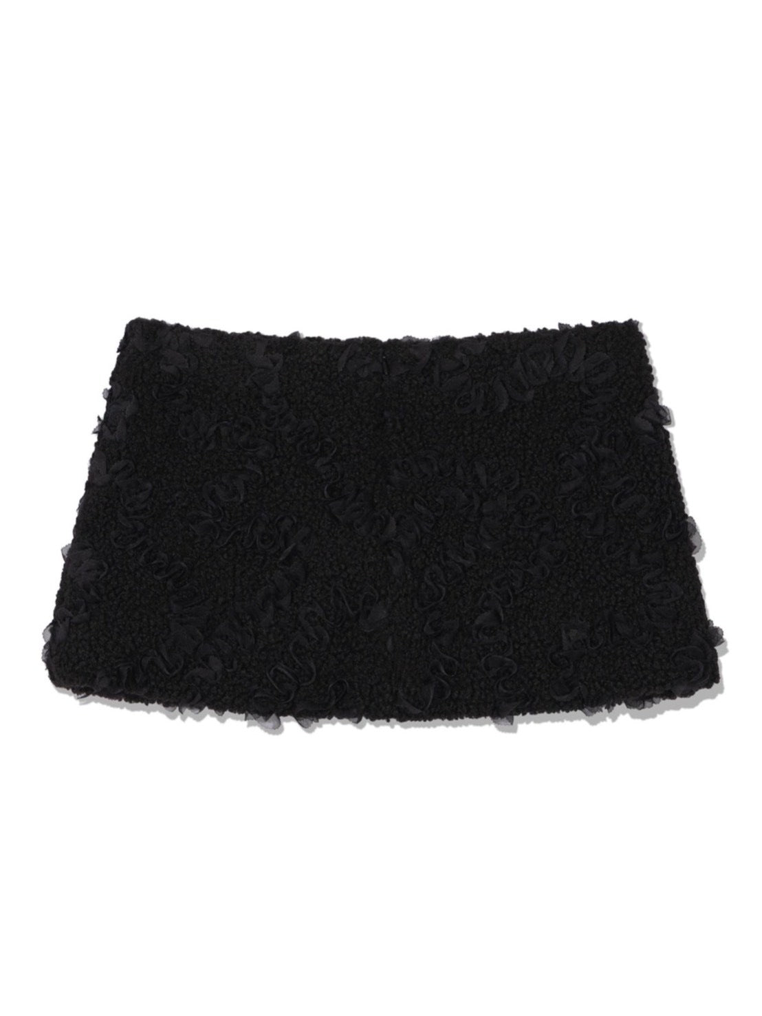 12/21 20:00 発売【Uglyshadow】RUFFLED FUR MINI SKIRT