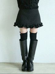 12/21 20:00 発売【Uglyshadow】FLOWER RUFFLE MINI SKIRT