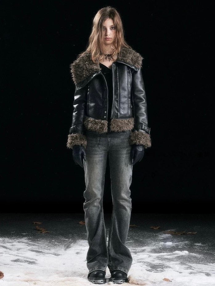 【Cest Nous】Faux Fur-Lined Coat / 【セヌー】ファーラインコーティングジャケット