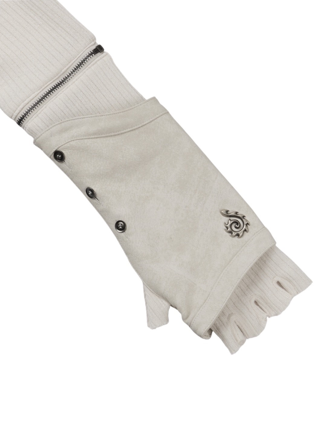 【bonienkiye】Detachable Zipper Leather Top