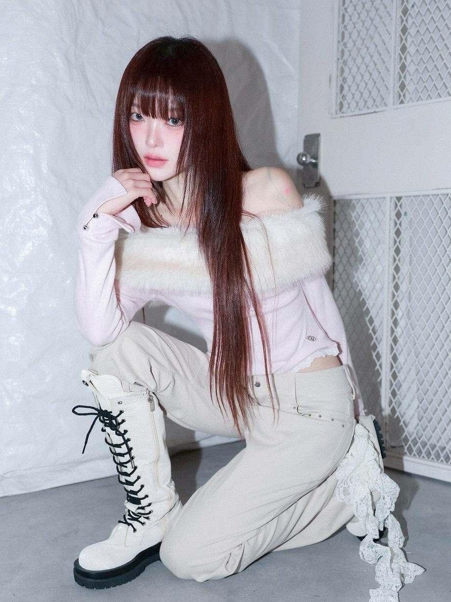 1/2 20:00発売【CHERRYQUIRI】metalic stud boots cut pt