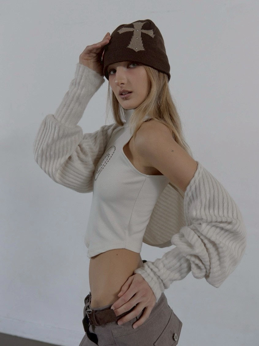 【SETUP‐EXE】CROSS STUDDED BEANIE / 【セットアップエグゼ】クロススタッズビーニー