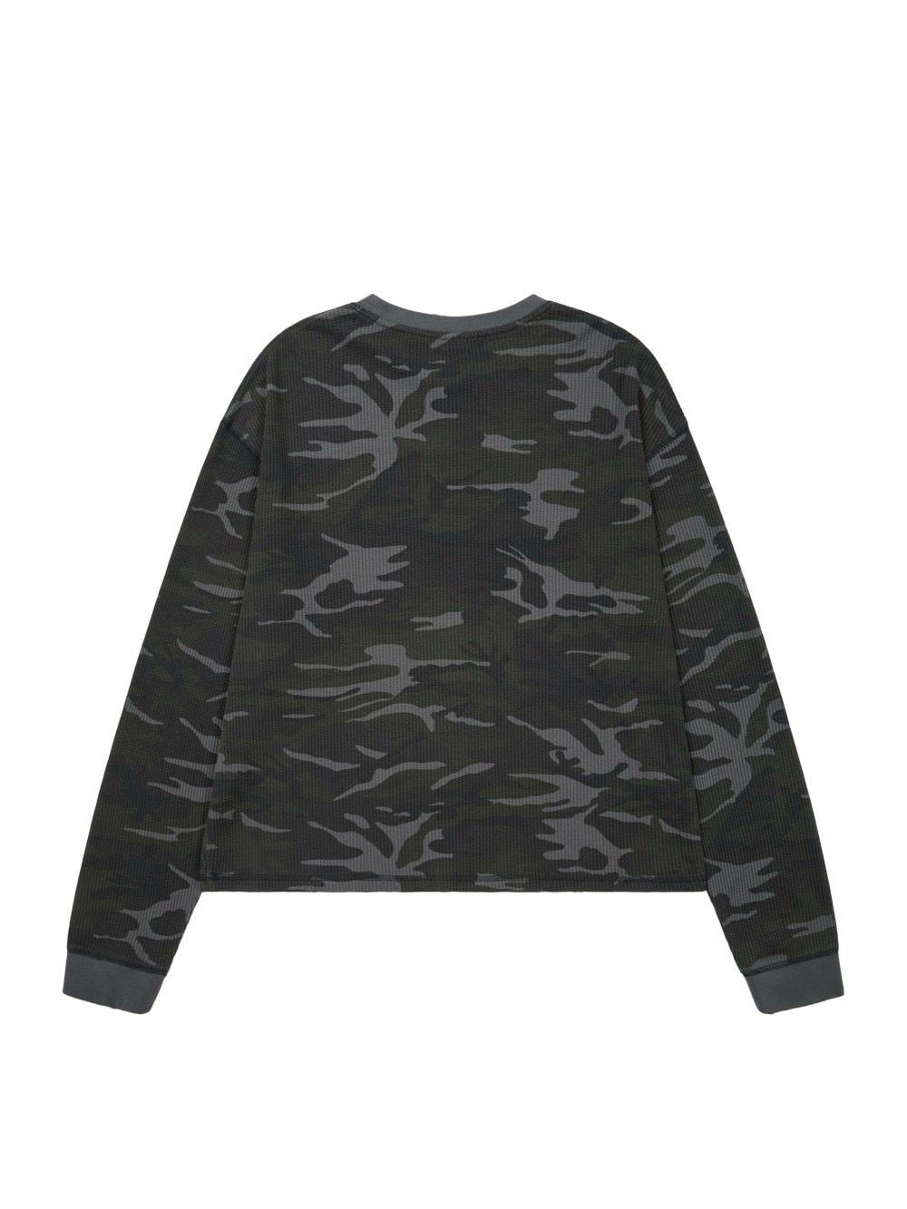 【AAKAM】Waffle Camouflage Long Sleeve