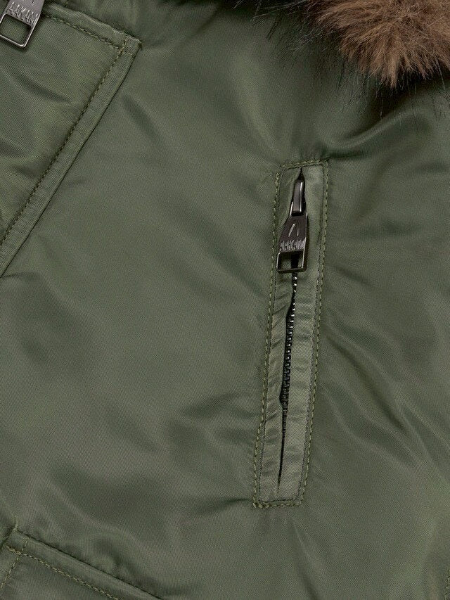 【AAKAM】Hooded Fur MA-1 Jacket