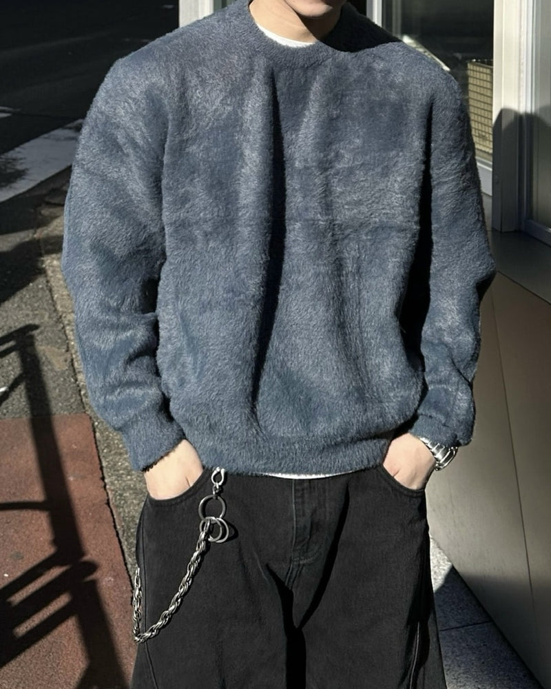 大阪店WEB限定受注制【Chikashitsu +】cropped hairy knit / 【チカシツプラス】クロップドヘアリーニット (3color)