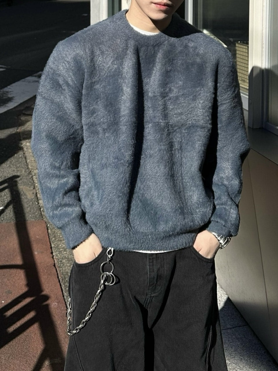 大阪店WEB限定受注制【Chikashitsu +】cropped hairy knit / 【チカシツプラス】クロップドヘアリーニット (3color)