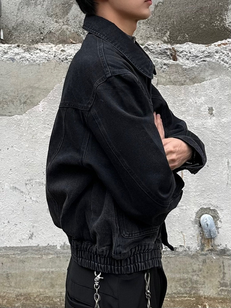 大阪店WEB限定受注制【Chikashitsu＋】washed denim work jacket / 【チカシツプラス】ウォッシュドデニムワークジャケット