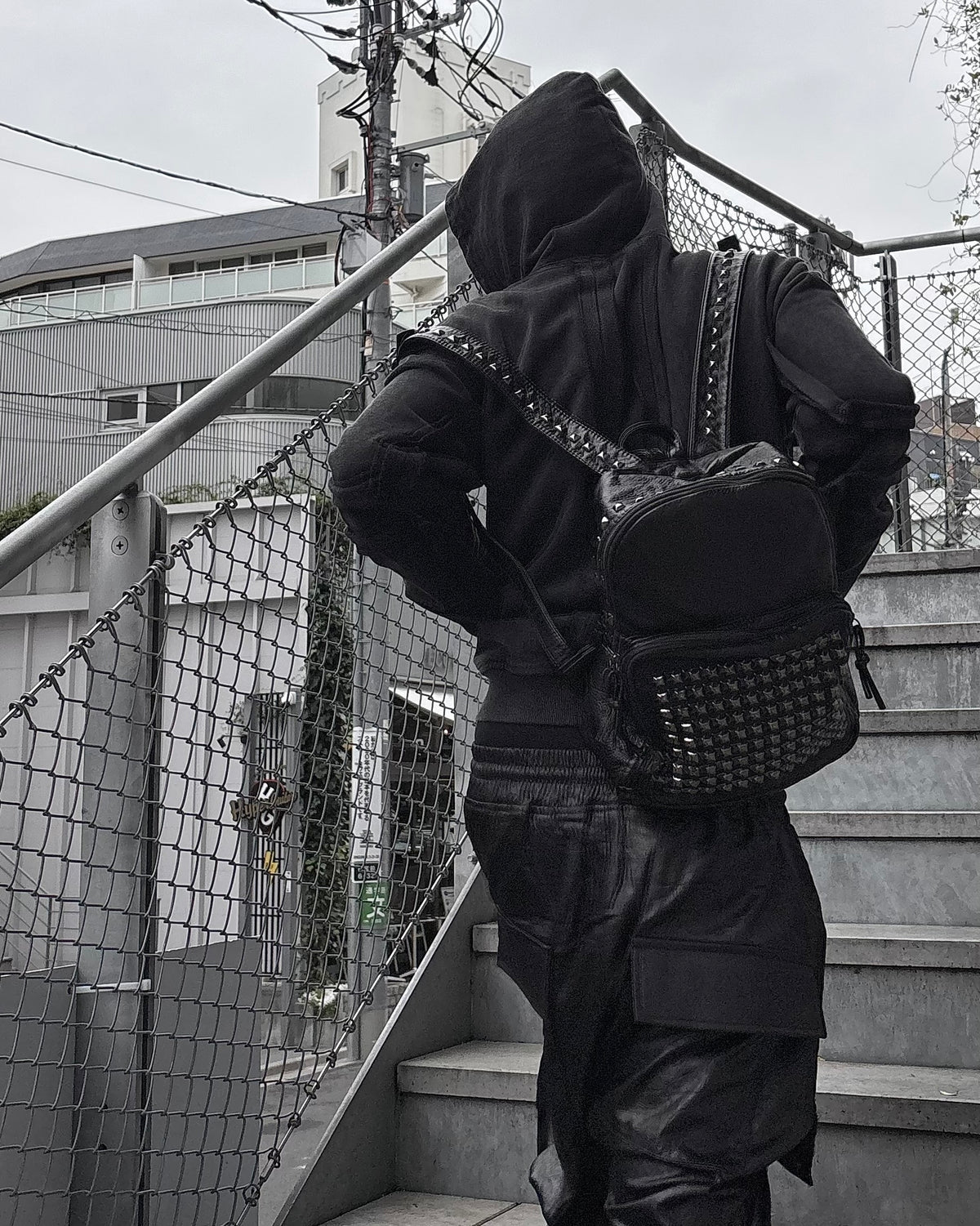 国際配送【Never mind the XU】Y2K Studded Utility Backpack（2color）