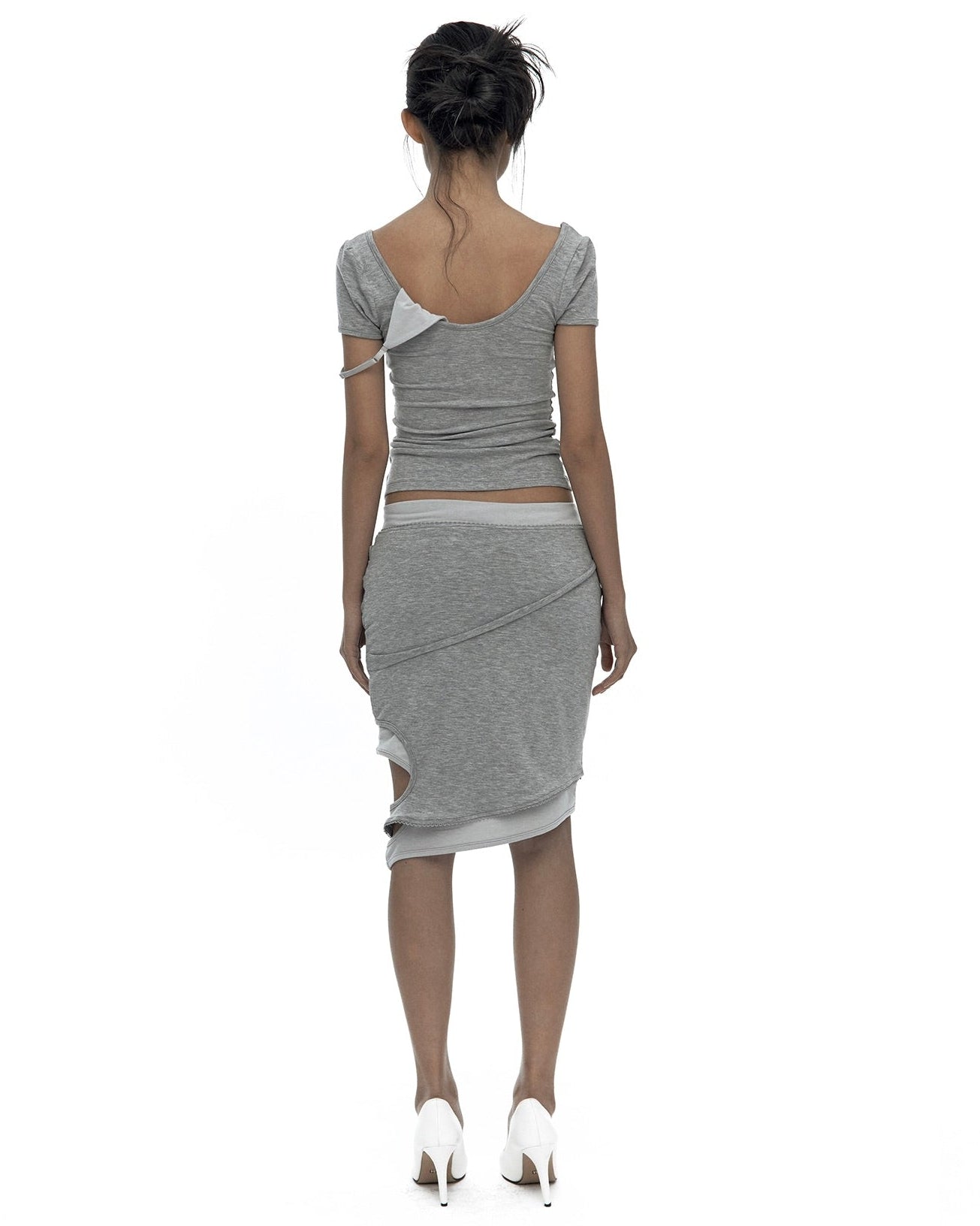 【Kashiko】Peek-a-boo Strap Skirt