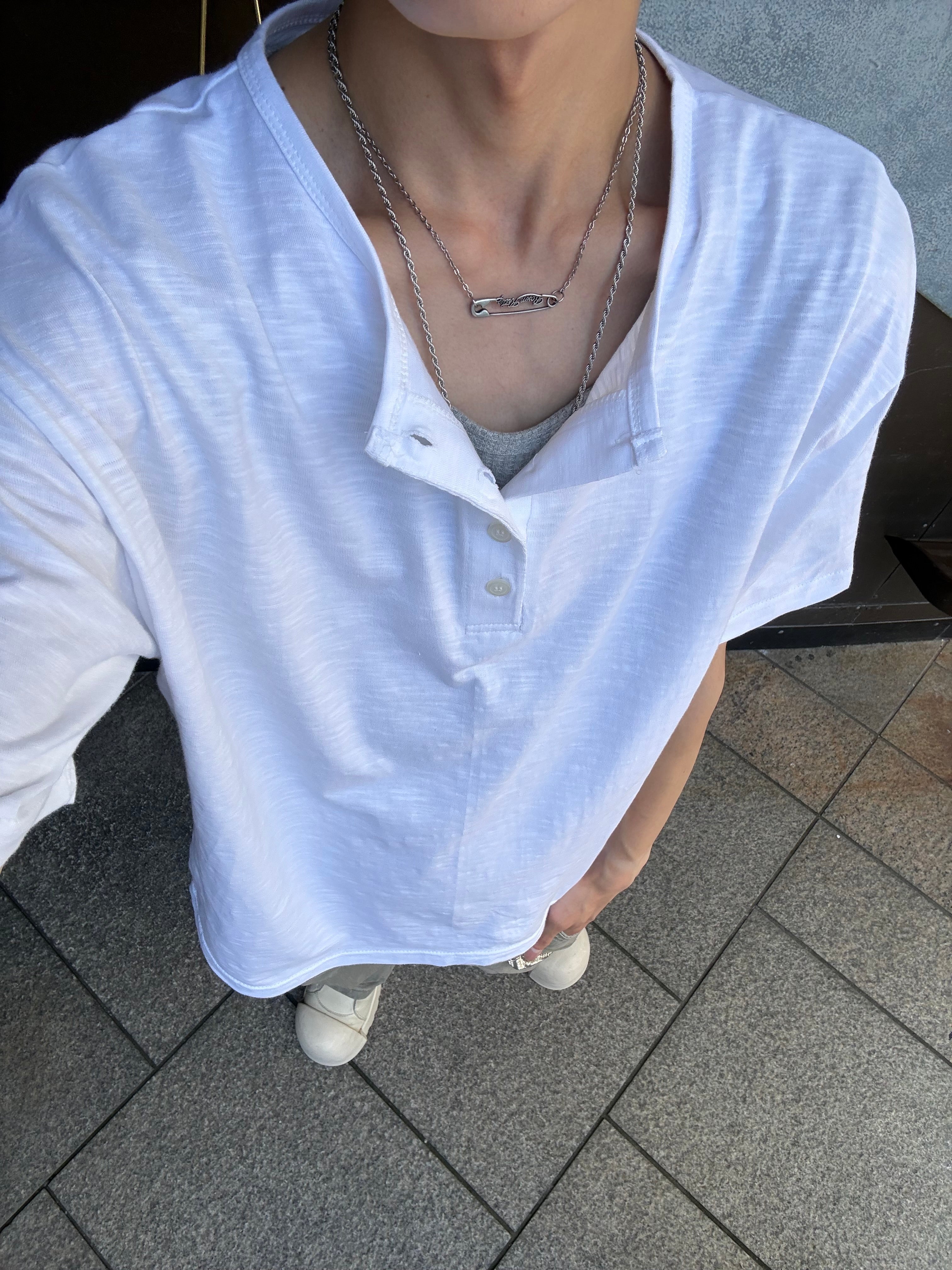 【youll】basic henley neck tee (2color)