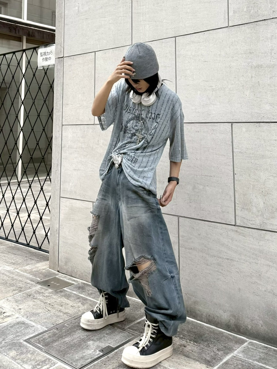 受注制【Never mind the XU】see-through short sleeve (4color)