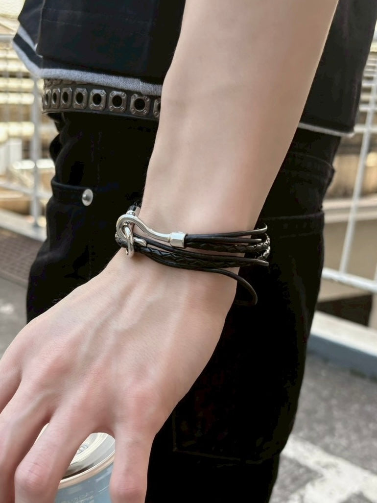 受注制【nmtc+】twist leather bracelet