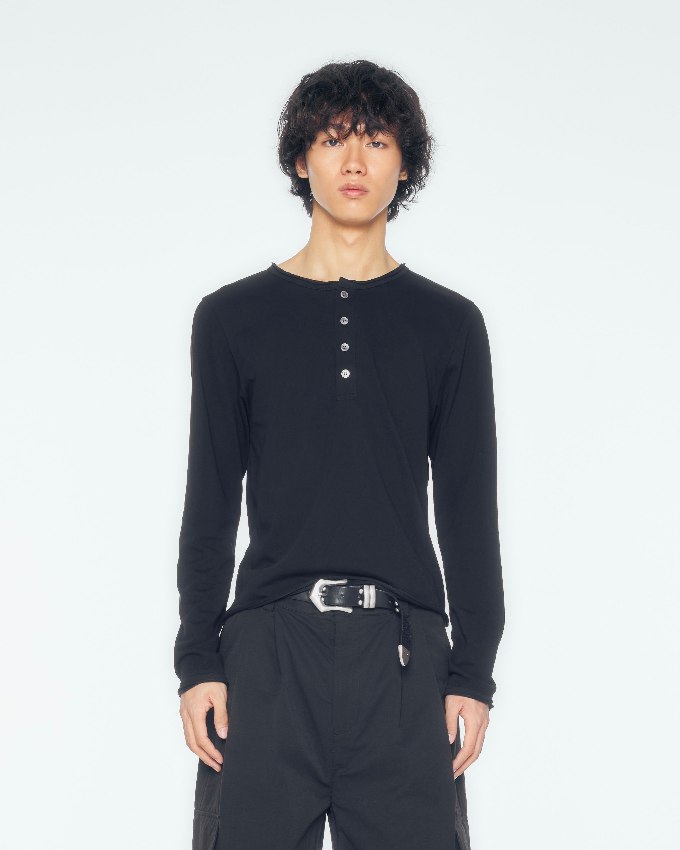 【CS】cut off henry neck tee