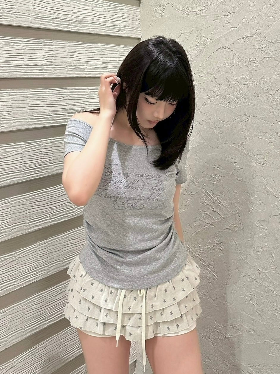 【nmtc+】Bijou Halter Layered Tee (3color)