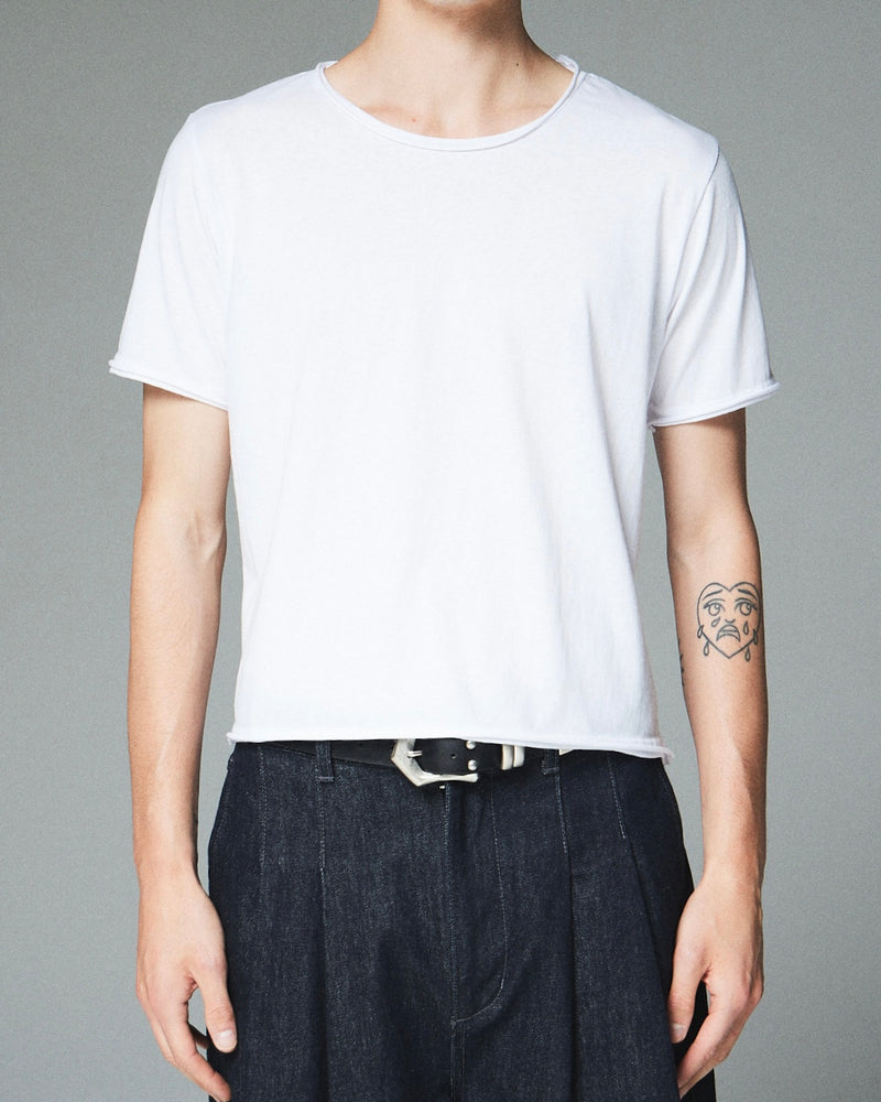【CS】cut off pack tee (white/black）
