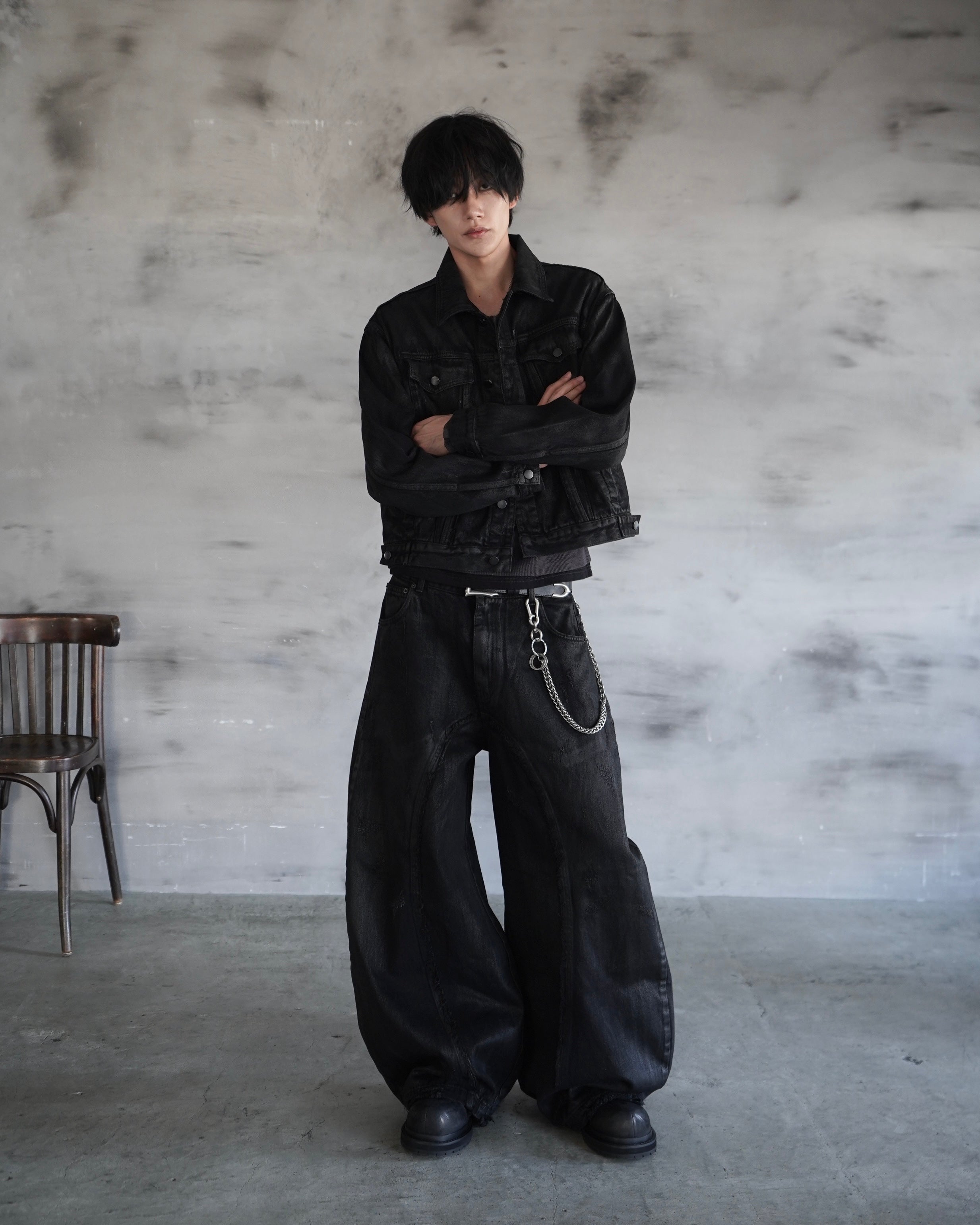 【CHIKASHITSU PLUS HIGH】Industrial link wallet chain