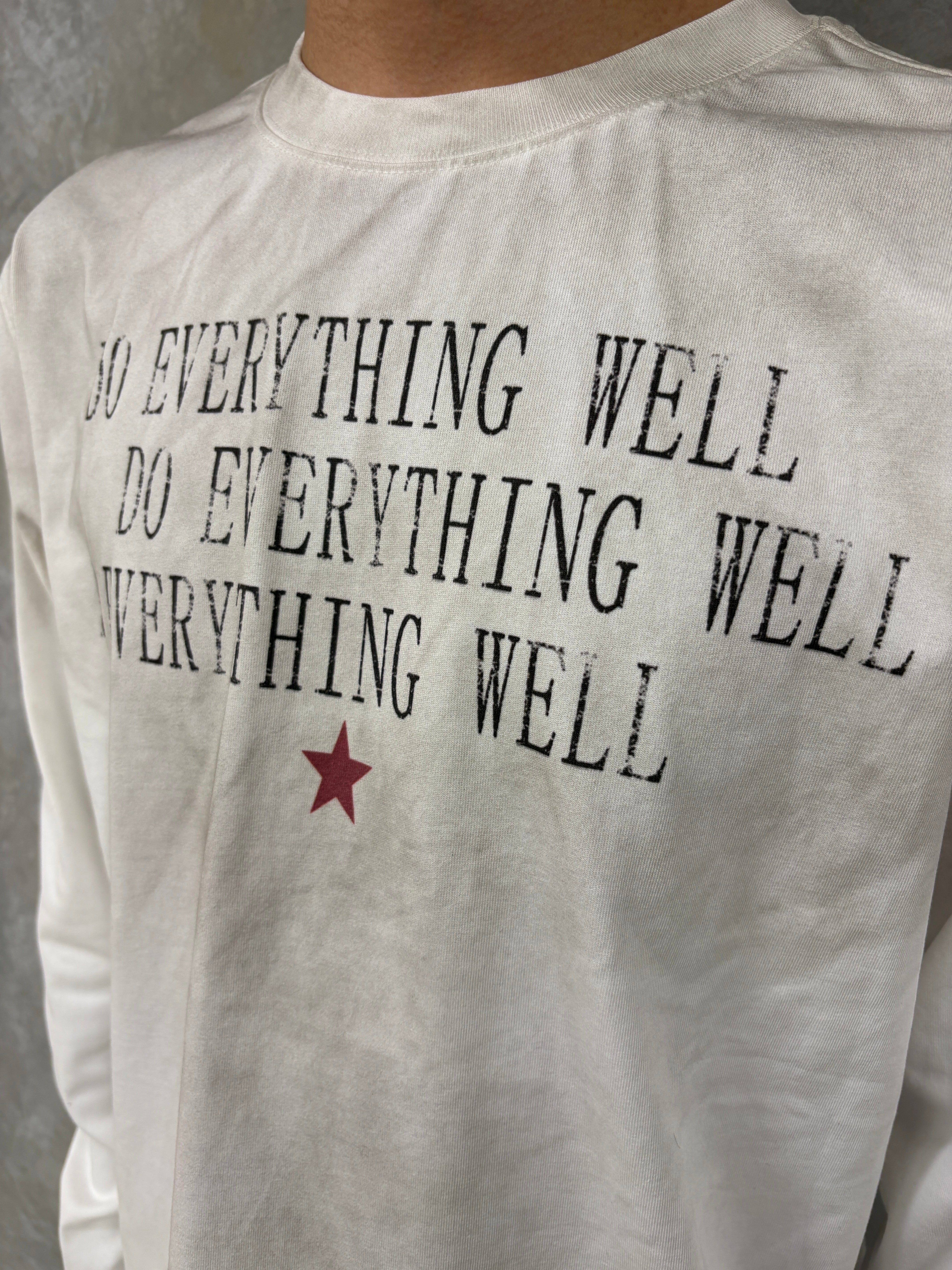 国際配送【Never mind the XU】stencil logo long sleeve tee