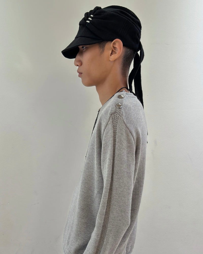 【LECYTO】Studded Strap Cap