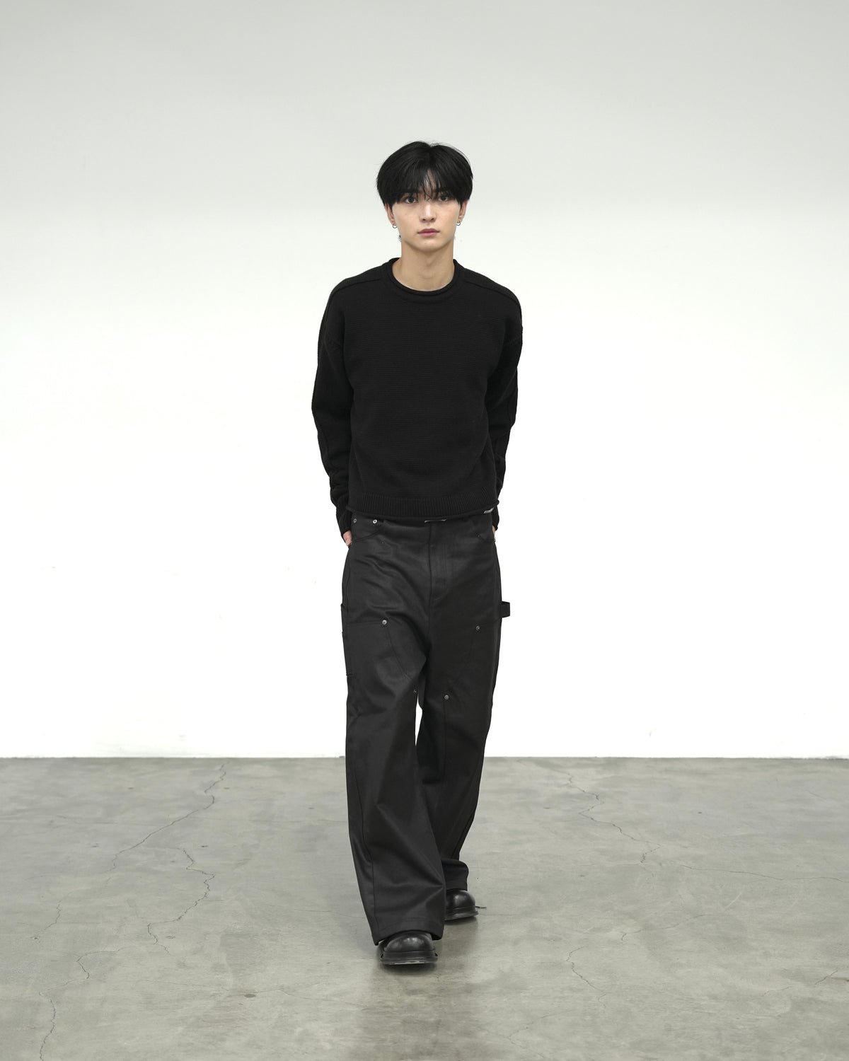 【CHIKASHITSU PLUS HIGH】Contour roll knit sweater (2color)