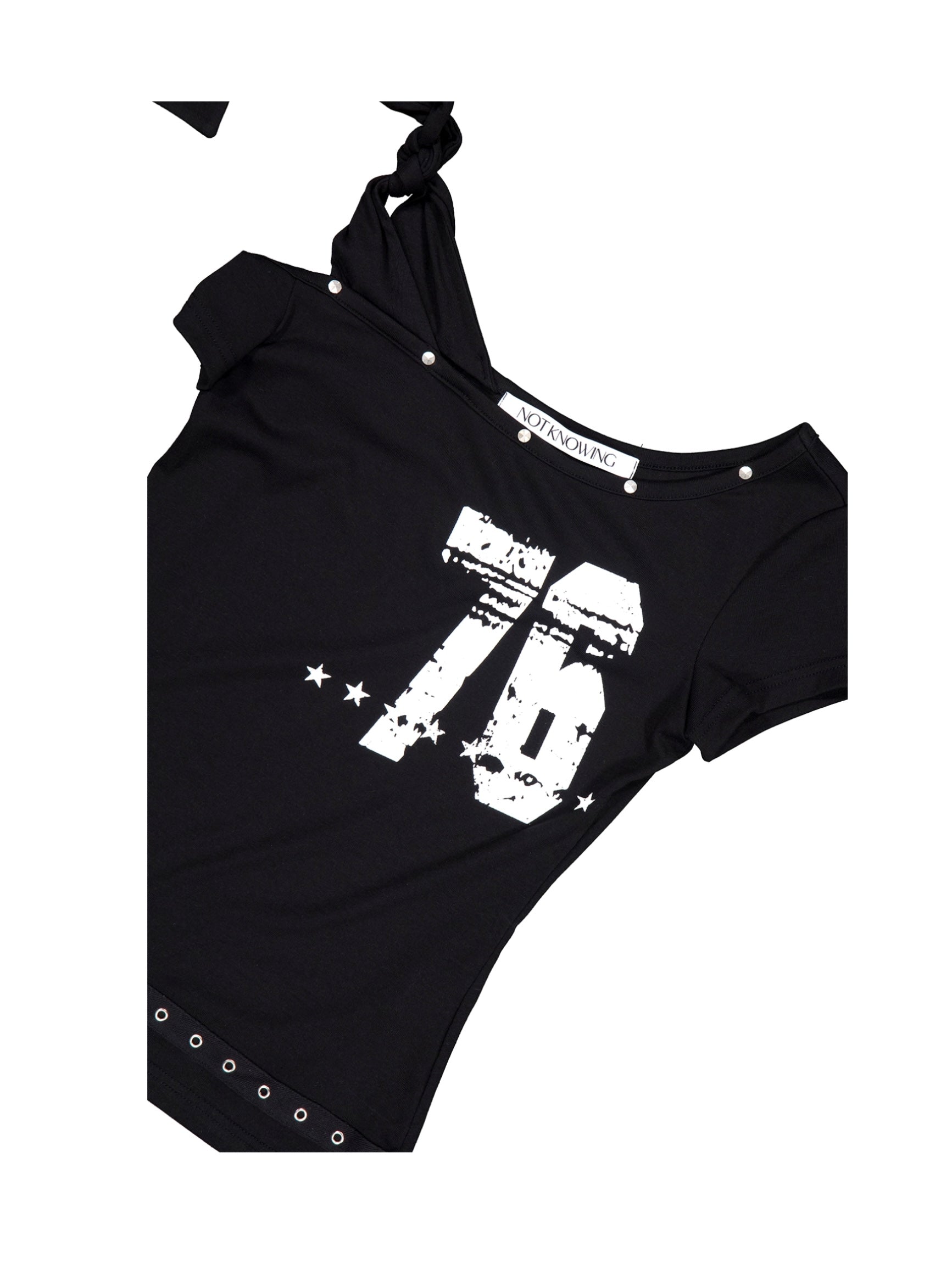 【NOT KNOWING】Tied One Shoulder 76 Top