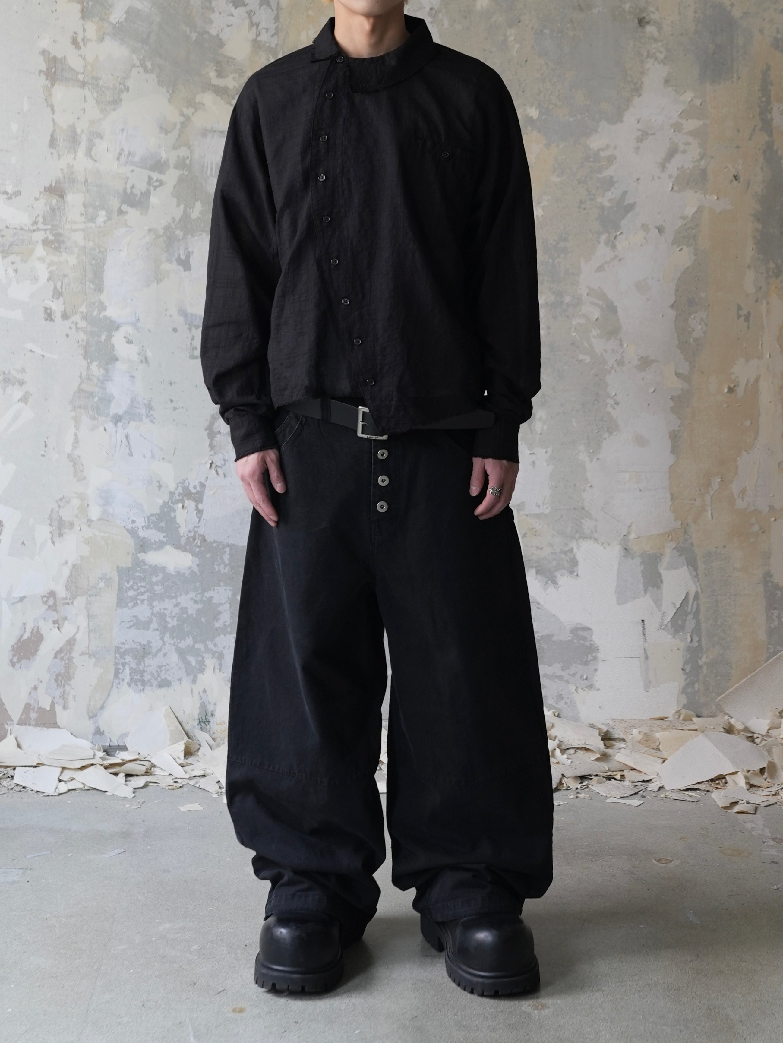 【Lee fi Ne】Ripstop Button Fly Trousers