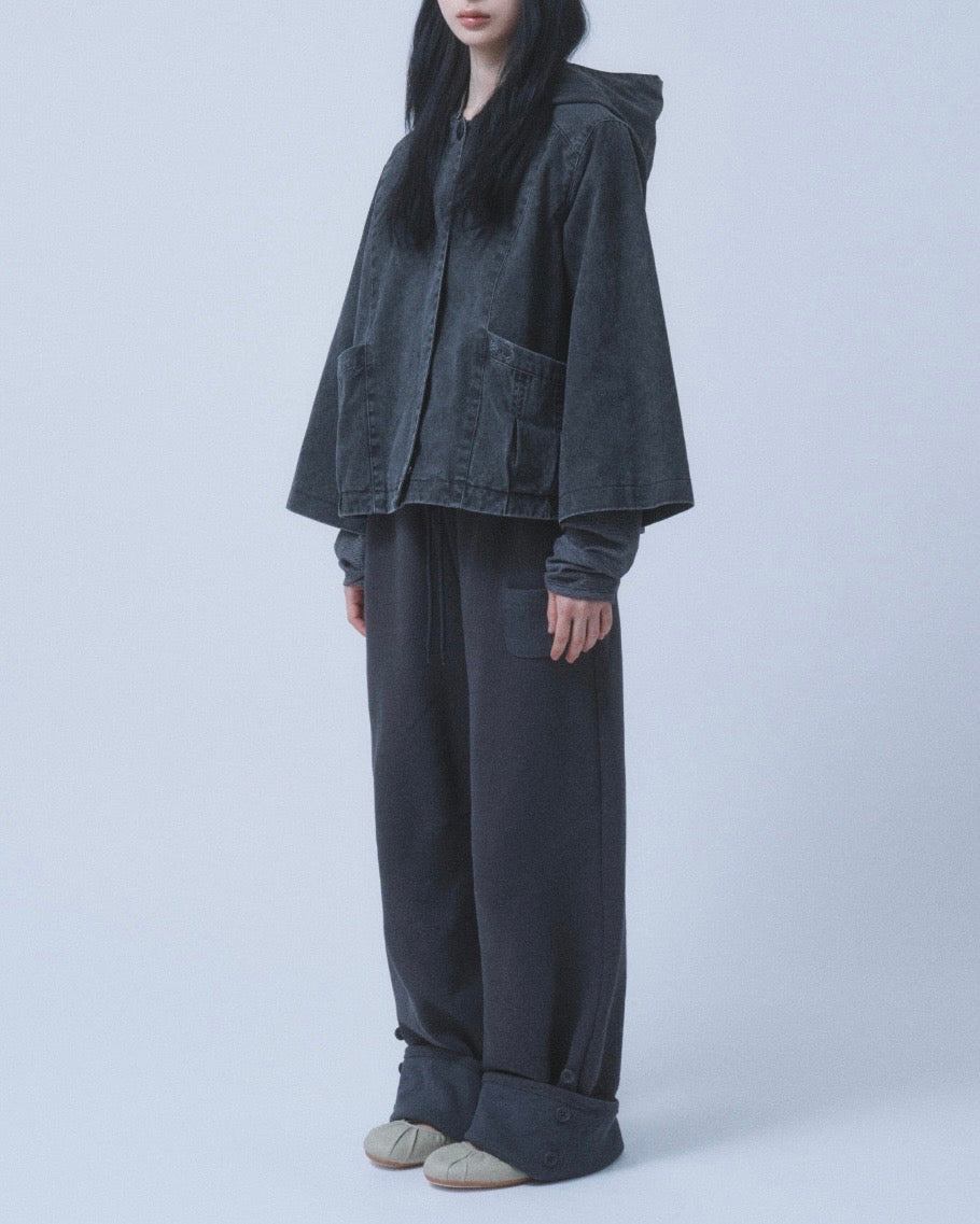 【TUOMIO】WASHED CAPE JACKET