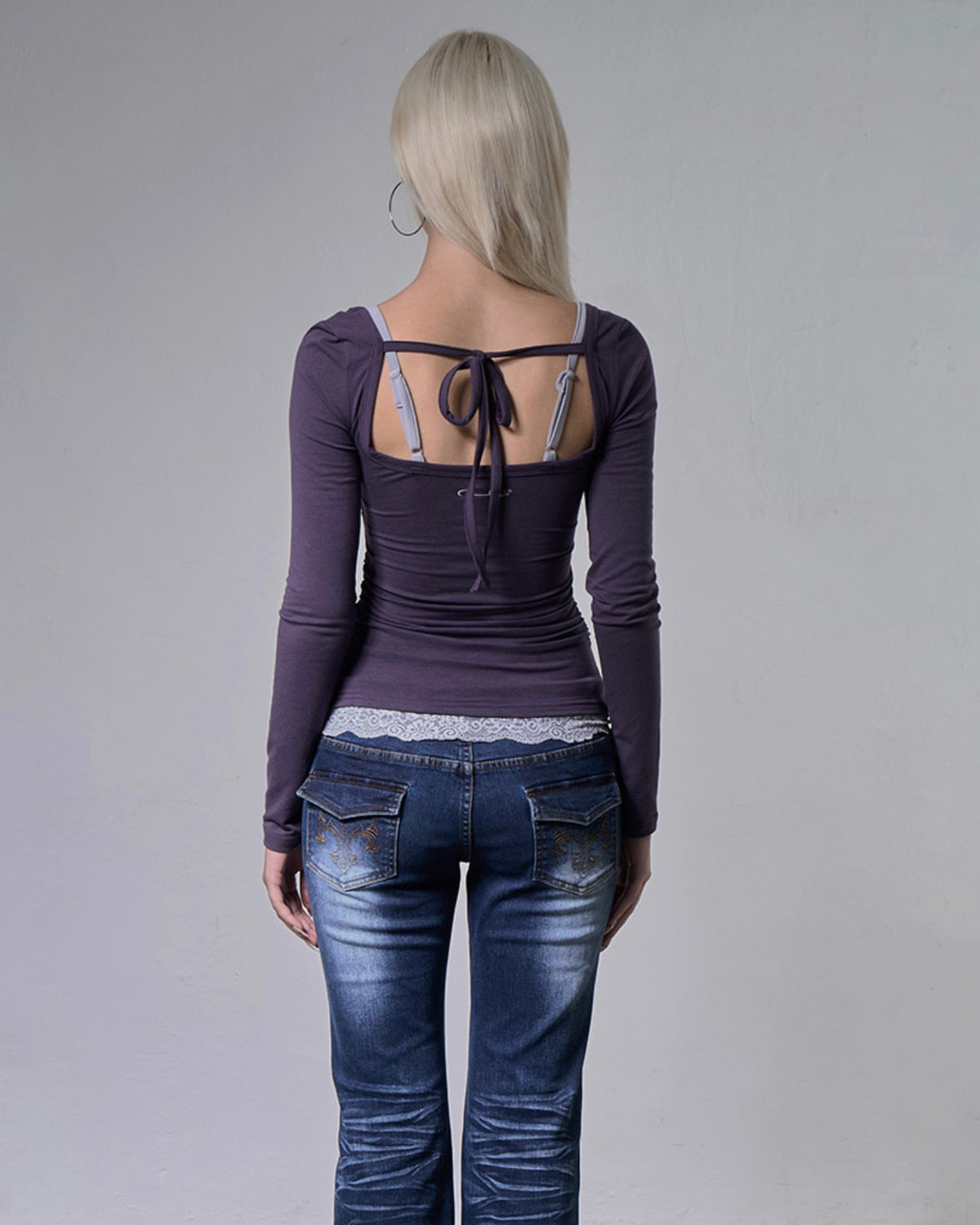 【FANCY CLUB】LACE LAYERED LONG SLEEVE