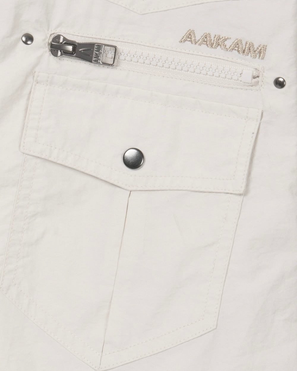 【AAKAM】Roll-Up Nylon Safari Shirts