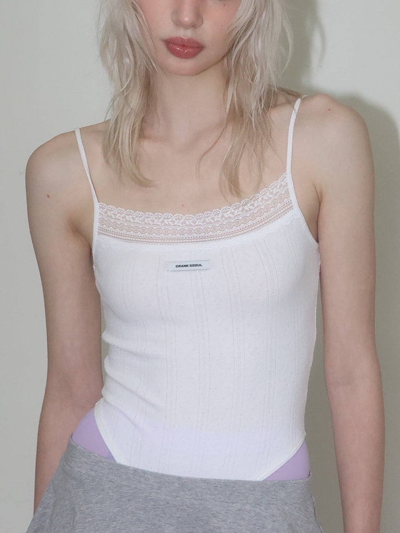 【CRANK】LACE SLEEVELESS BODYSUIT