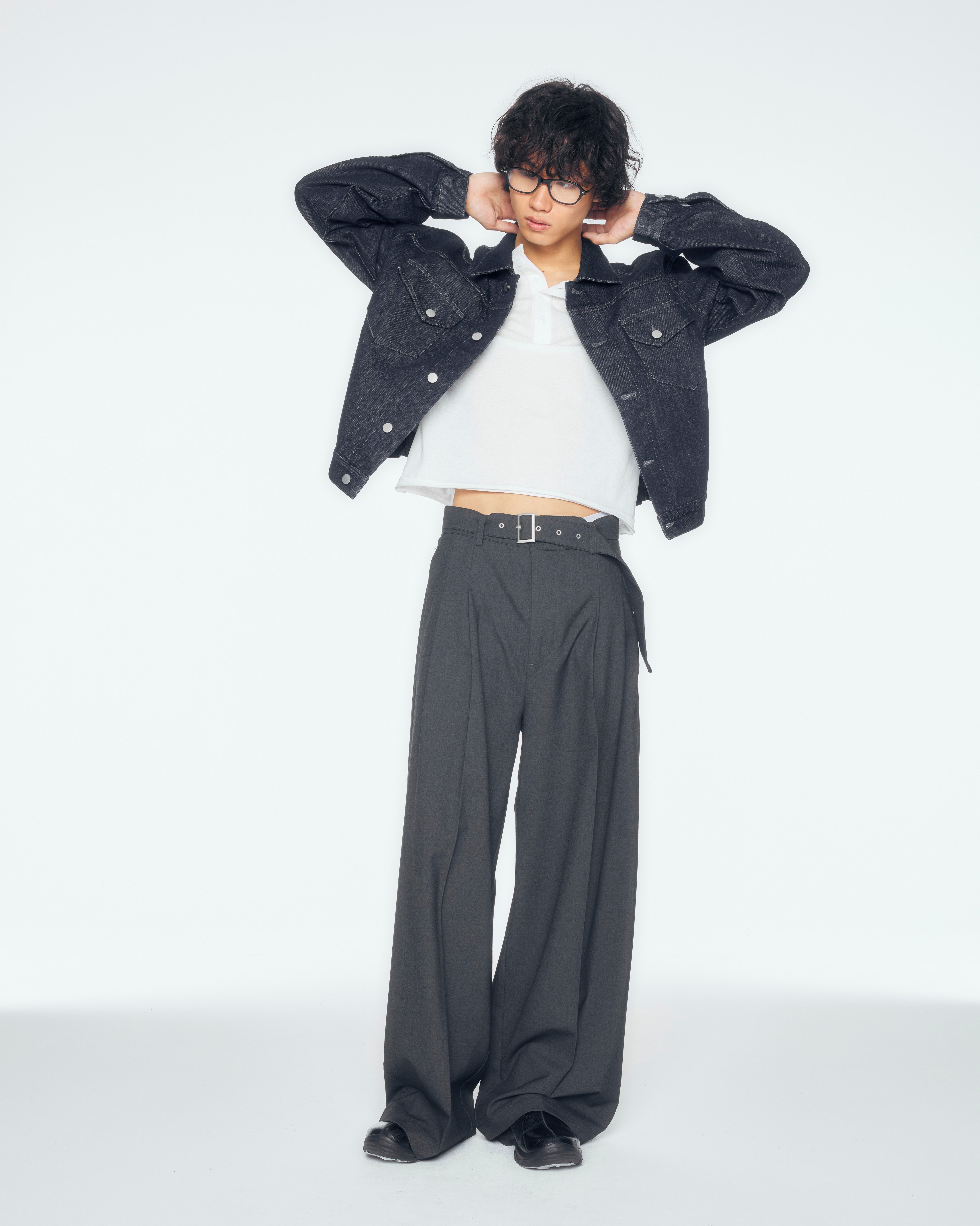 【CS】belt wide throusers