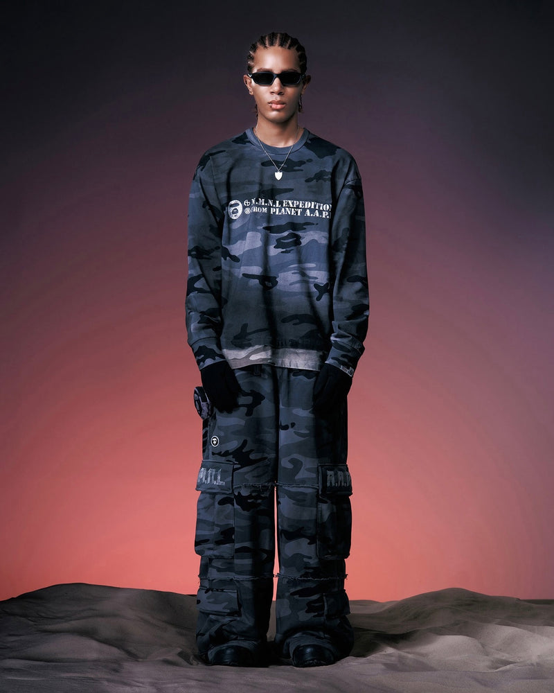予約受付中【NOMANUAL】AAPE X NMNL DOUBLE WAIST SWEATPANTS
