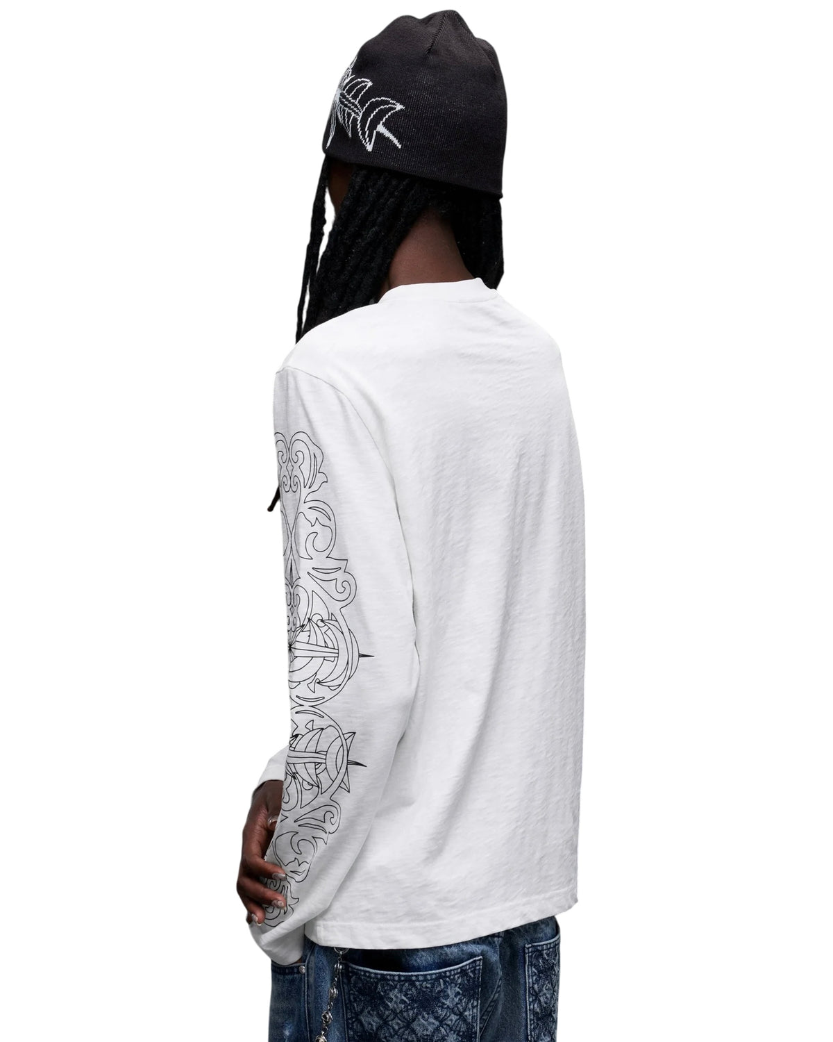 【THEBOYHASNOPATIENCE】LUMINOUS DAWN BAROQUE HENLEY L/S TEE