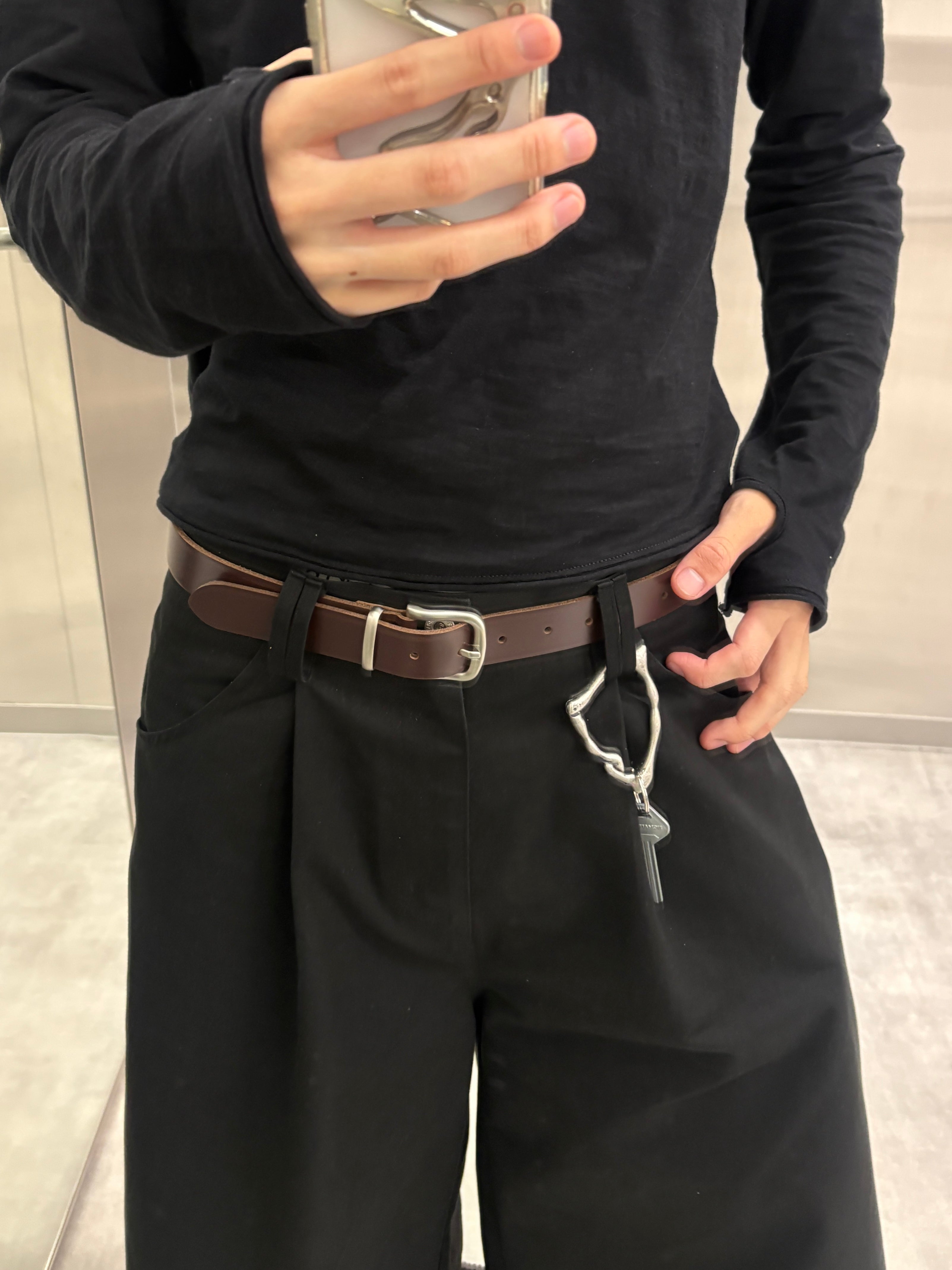 受注制【youll】basic leather belt (2color)