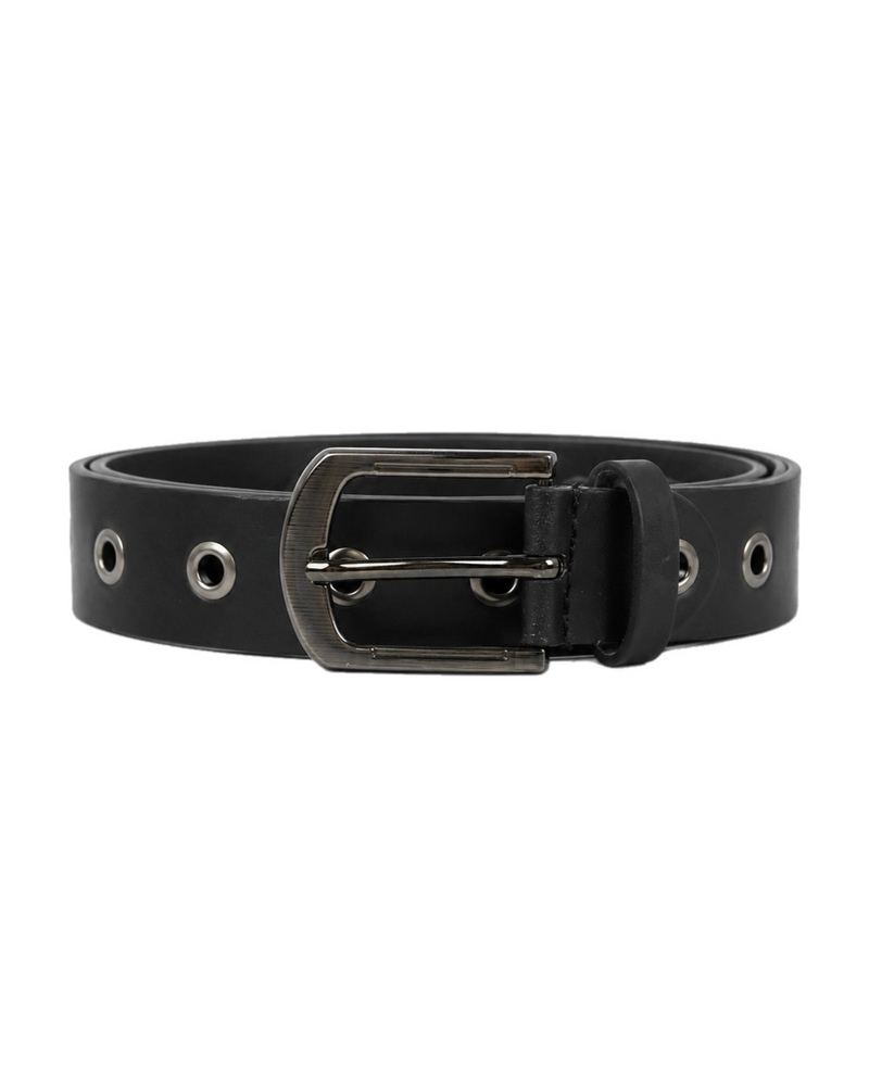 受注制【Chikashitsu +】vegan leather eyelet belt (2color)