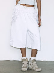 【FANCY CLUB】LEOPARD SAGGING BERMUDA PANTS