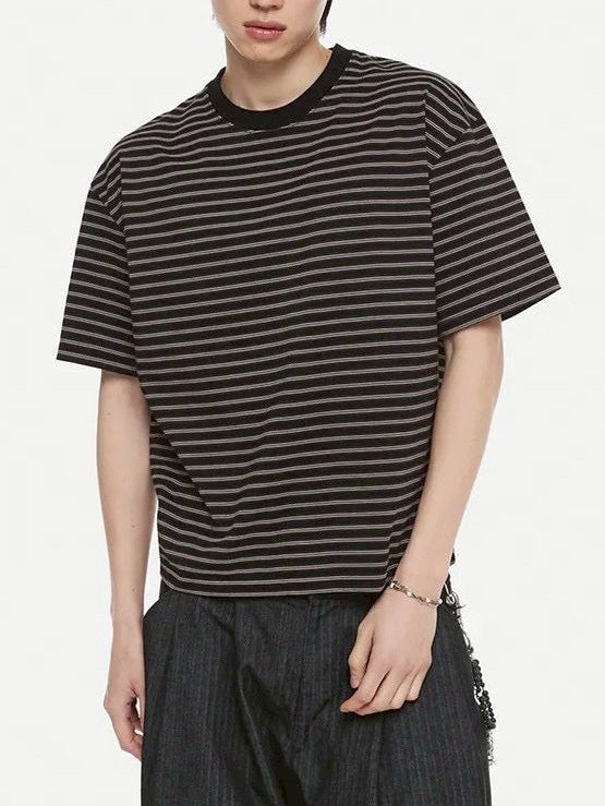 【DNSR】Stripe Crop T-Shirt