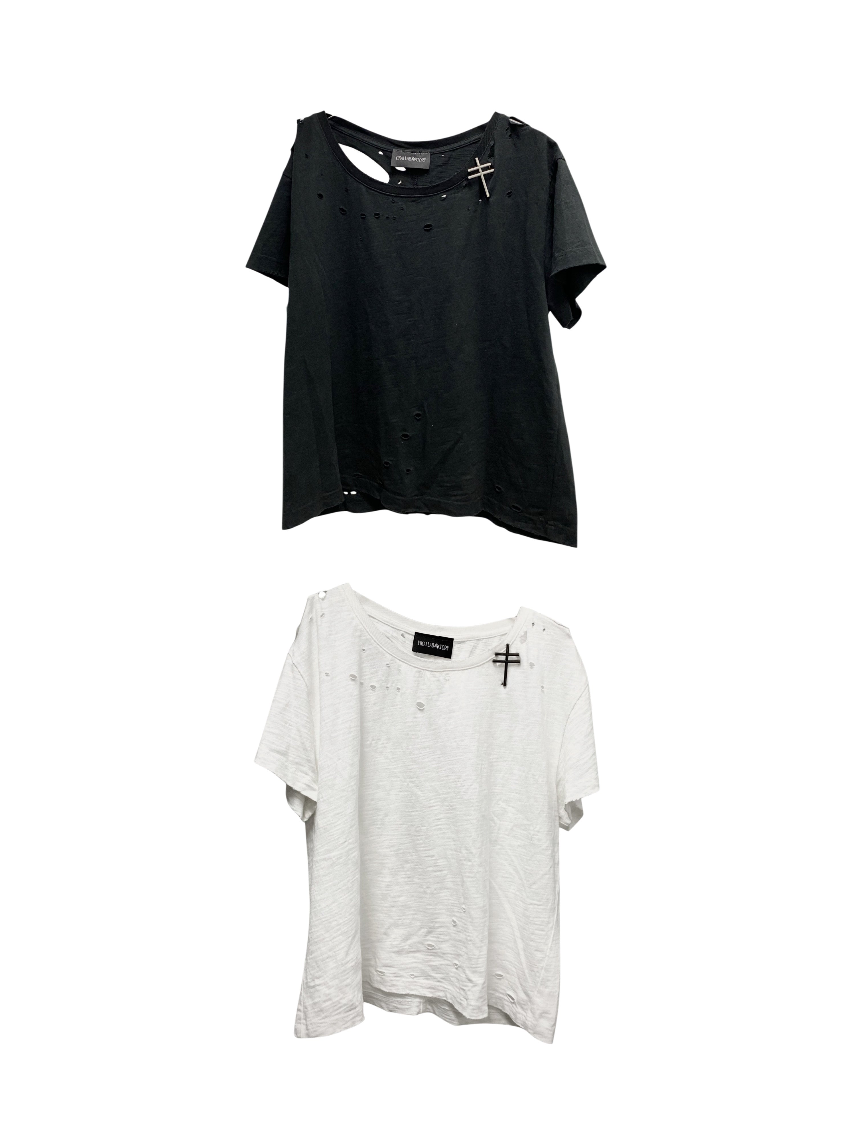【YIKAI LABORATORY】Lorraine cross symbol t-shirt