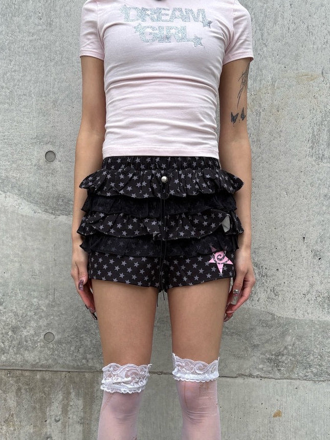 【Never mind the XU】star print skirt pants (3color)