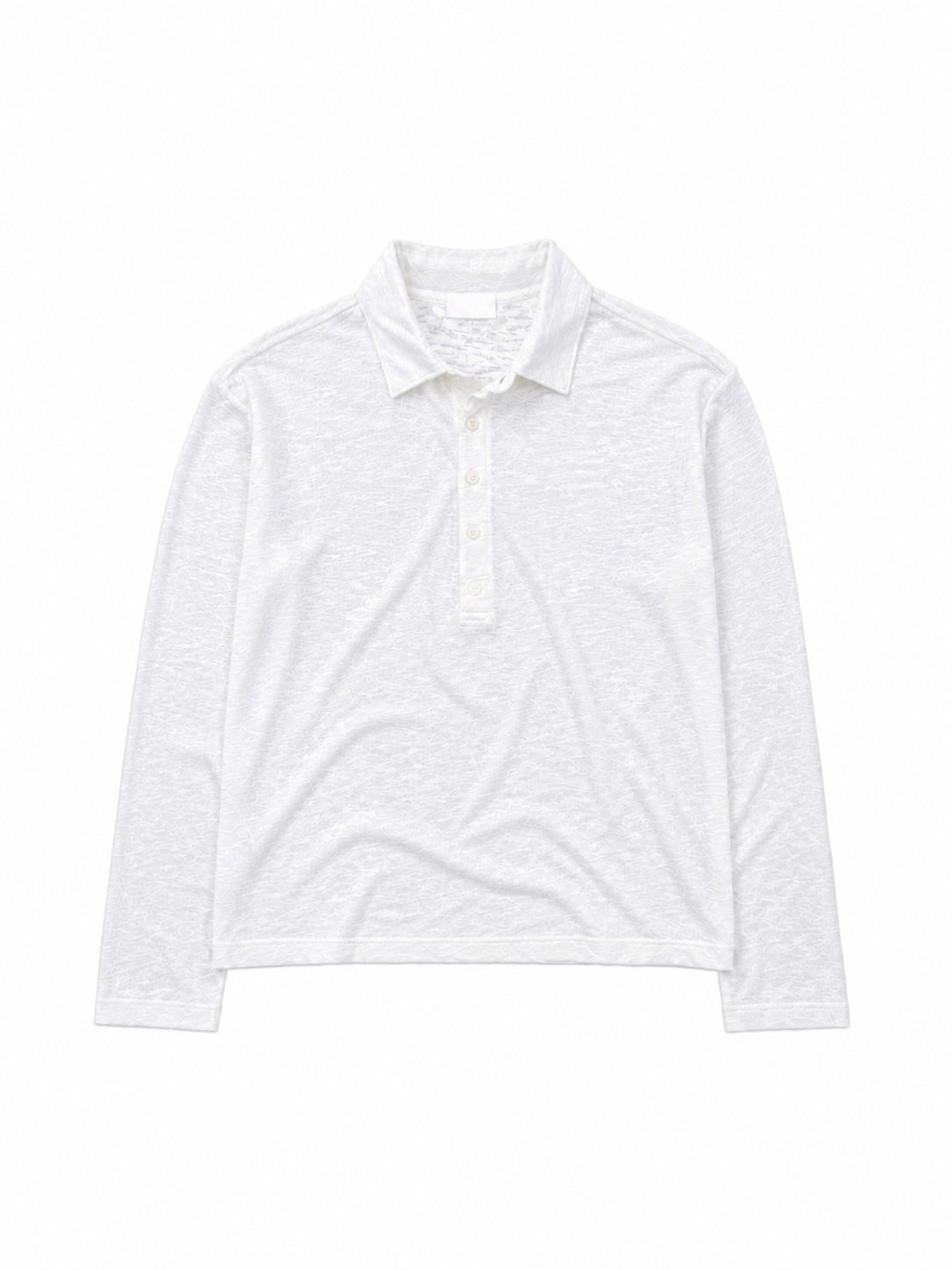受注制【Chikashitsu +】sheer cotton polo long sleeve (3color)