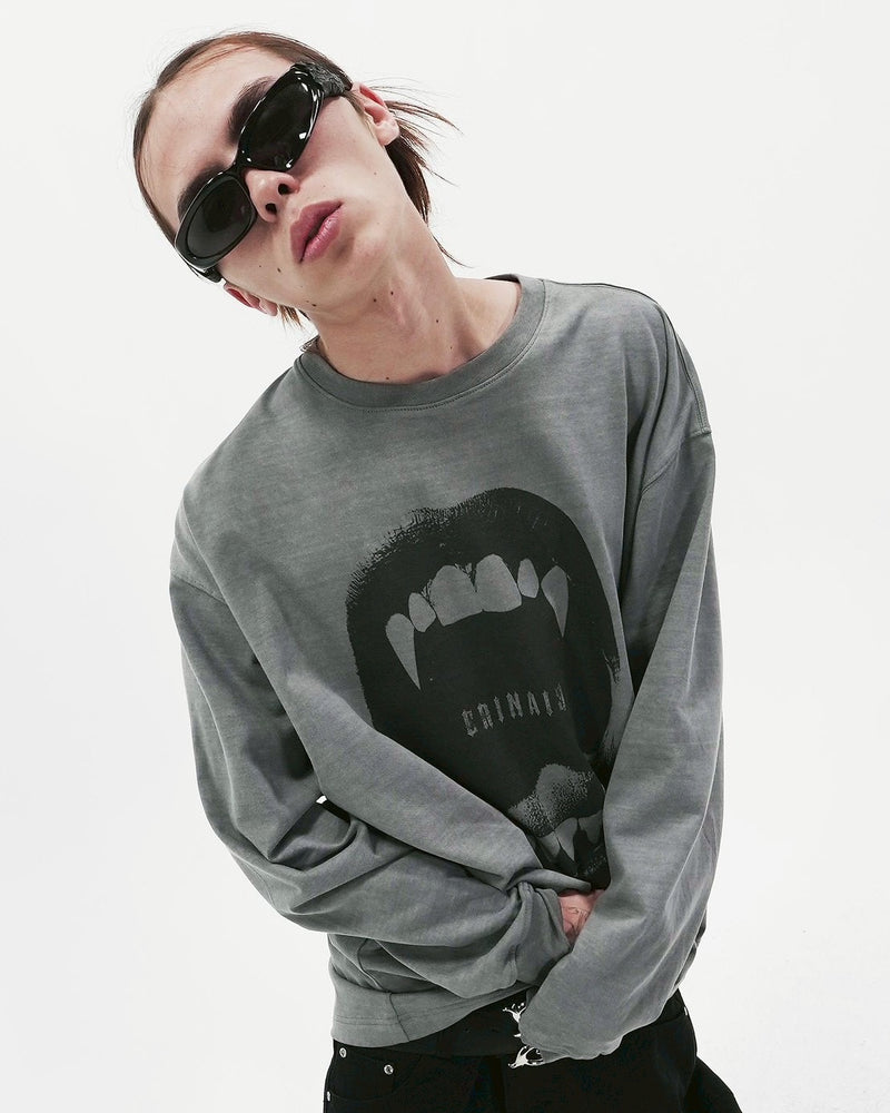 【E RIN AI E】VAMP BITE LONG SLEEVE T