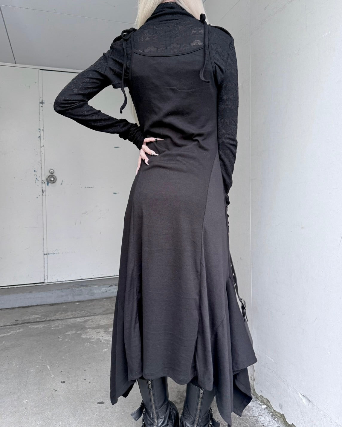 受注制【nmtc+】Curve Layered Long Skirt (2color)