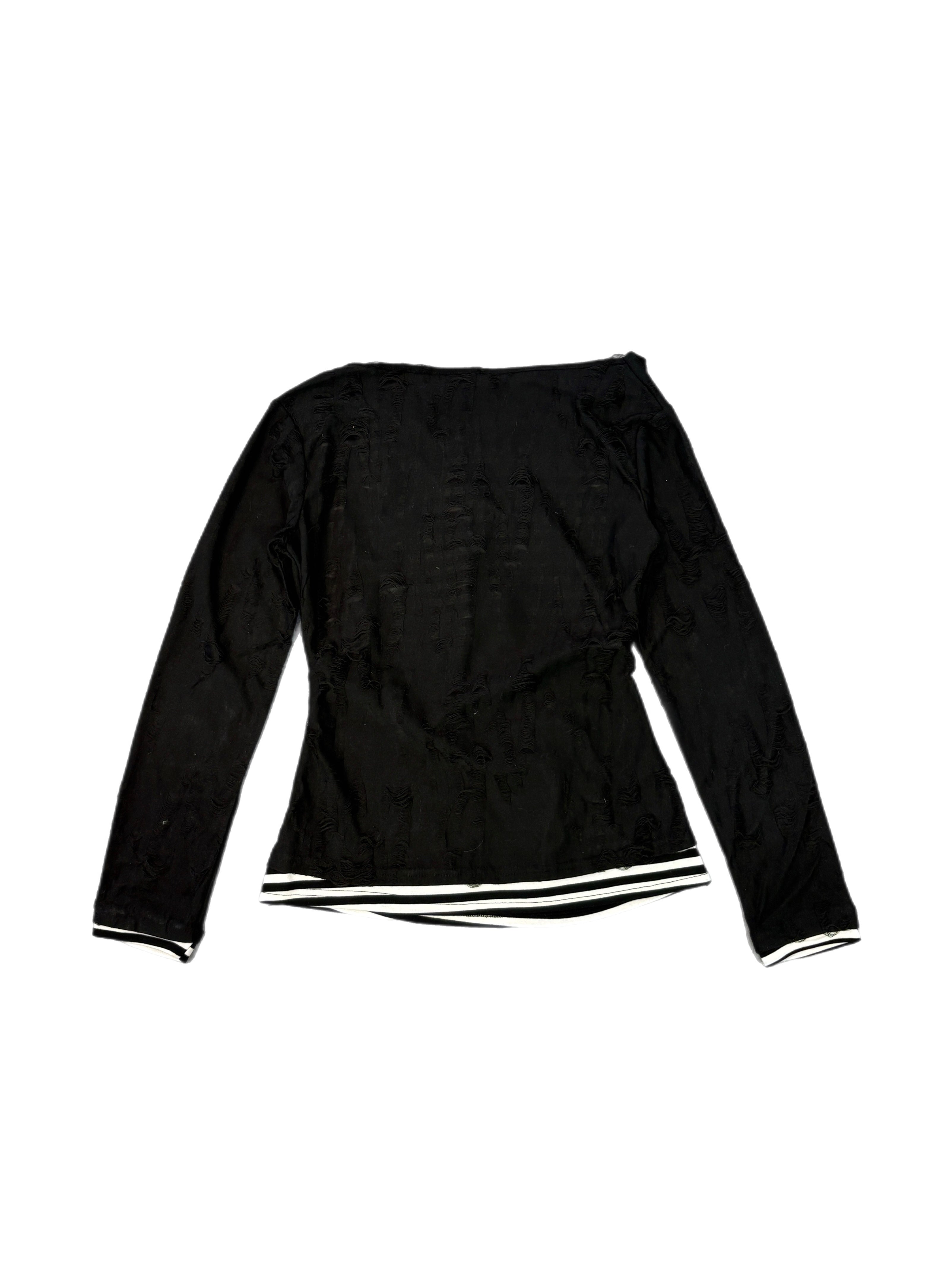 【Never mind the XU】layered cross long sleeve (2color)
