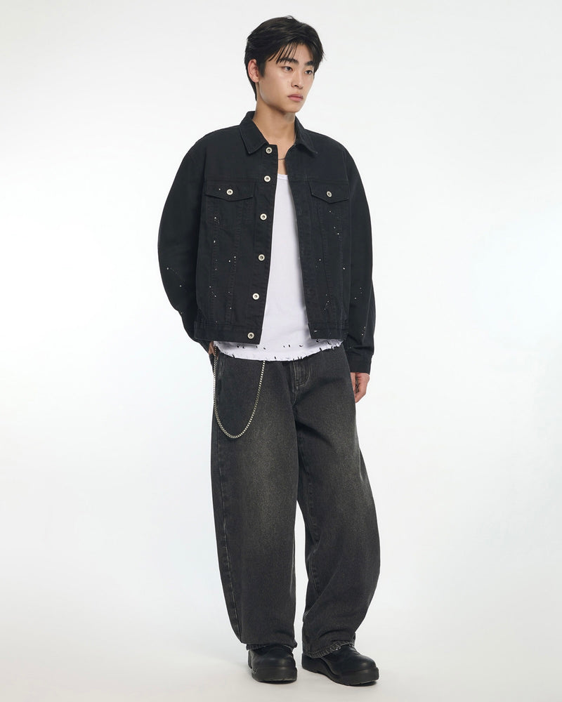 【NOMANUAL】BASIC WASHED DENIM PANTS